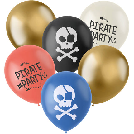 Piraten Ballons Bunt 33cm 6St.