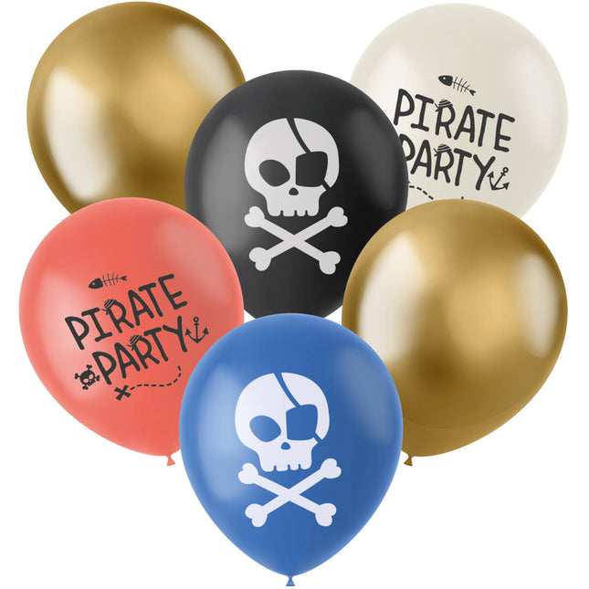 Piraten Ballons Bunt 33cm 6St.