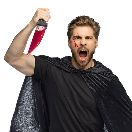 Halloween Fake-Messer mit Blut 39cm