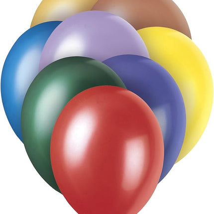 12" Premium-Ballons mit Perlen, 8 Stück - sortiert