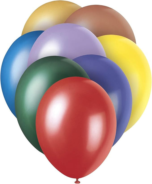 12" Premium-Ballons mit Perlen, 8 Stück - sortiert