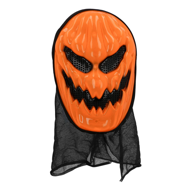 Halloween Maske Orange Kürbis