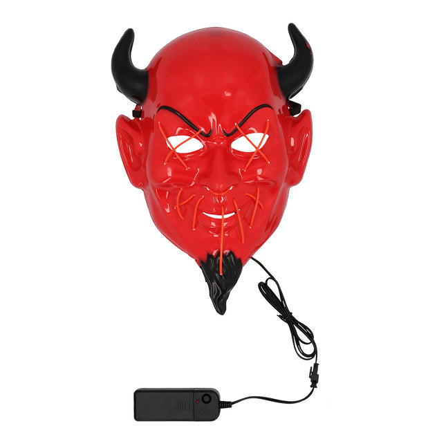 Halloween Maske Rot Schwarzer Teufel