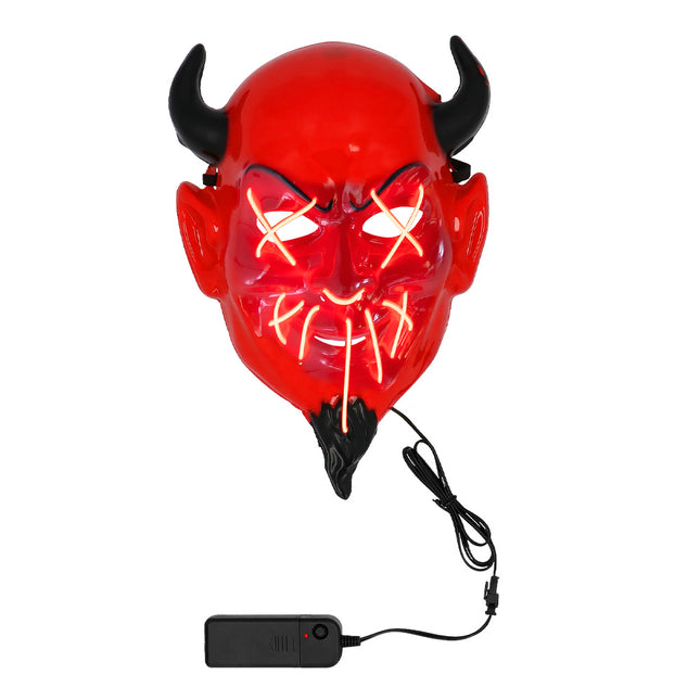 Halloween Maske Rot Schwarzer Teufel