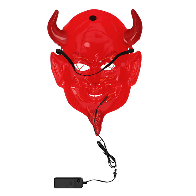 Halloween Maske Rot Schwarzer Teufel