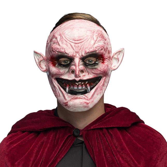 Halloween Maske Rot Weiß Vampir