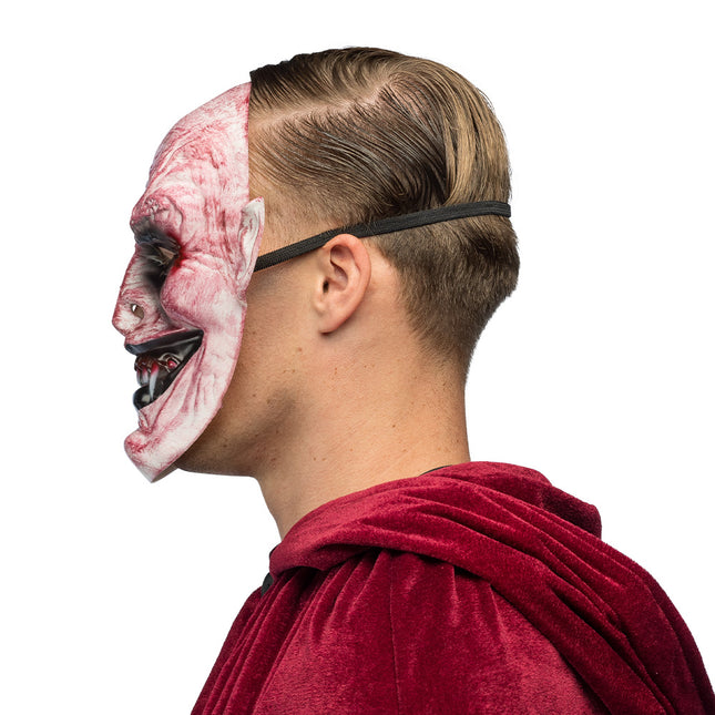 Halloween Maske Rot Weiß Vampir