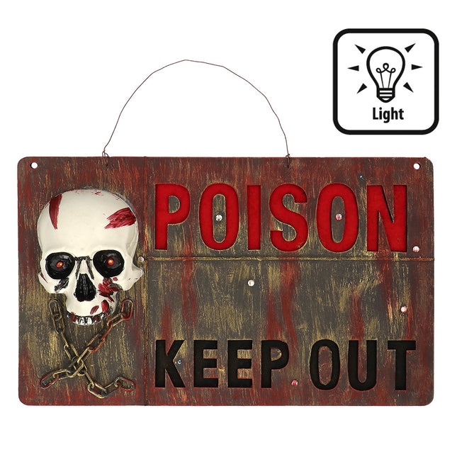 Halloween Türdekoration Poison Keep Out 50cm