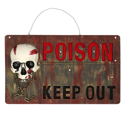Halloween Türdekoration Poison Keep Out 50cm
