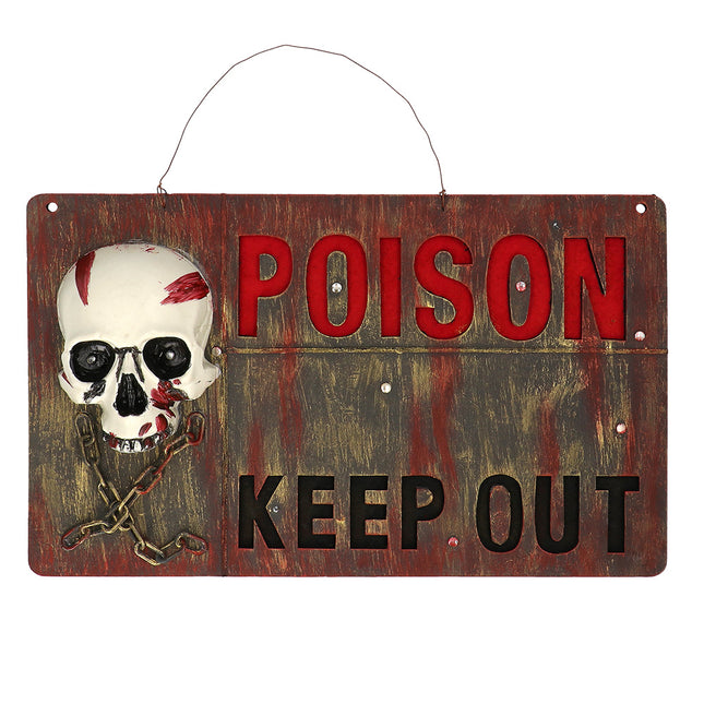 Halloween Türdekoration Poison Keep Out 50cm