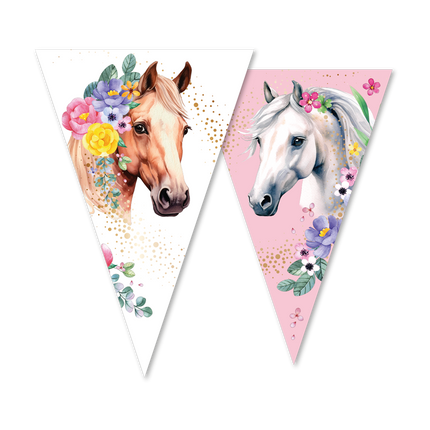 Paard Slinger Wit Roze 10m