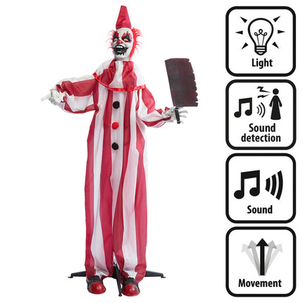 Halloween Puppe Rot Weiß Clown 1,8m