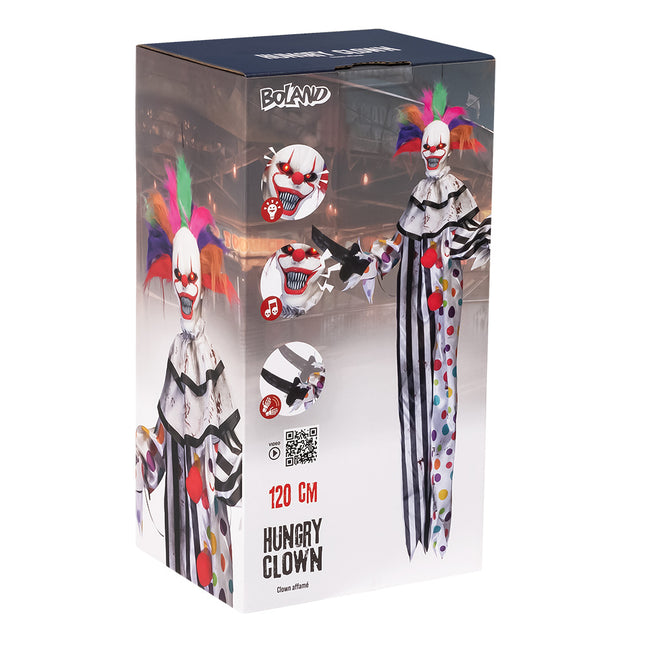 Halloween Hängende Dekoration Bunter Clown 1,20m