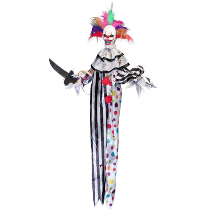 Halloween Hängende Dekoration Bunter Clown 1,20m