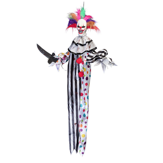 Halloween Hängende Dekoration Bunter Clown 1,20m