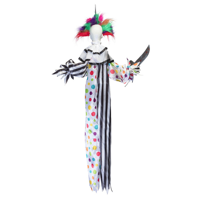 Halloween Hängende Dekoration Bunter Clown 1,20m