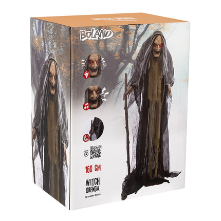 Halloween Puppe Hexe 1,6m