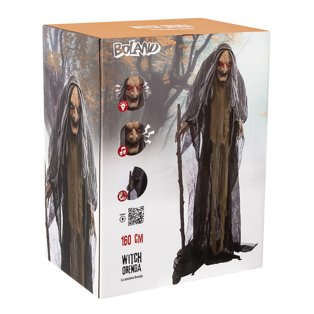 Halloween Puppe Hexe 1,6m