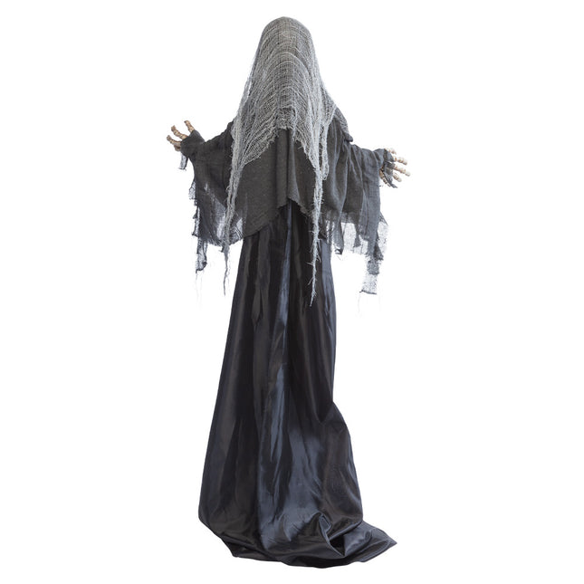 Halloween Puppe Grauer Sensenmann 1,8m