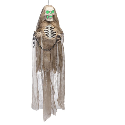 Halloween Hängende Dekoration Braunes Skelett 1,83m