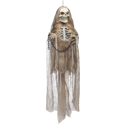 Halloween Hängende Dekoration Braunes Skelett 1,83m