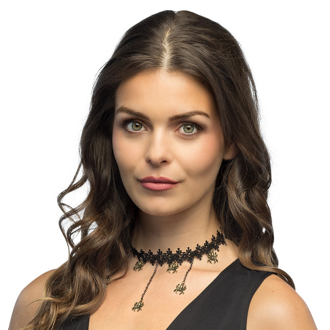 Halloween Halskette Choker Spinne