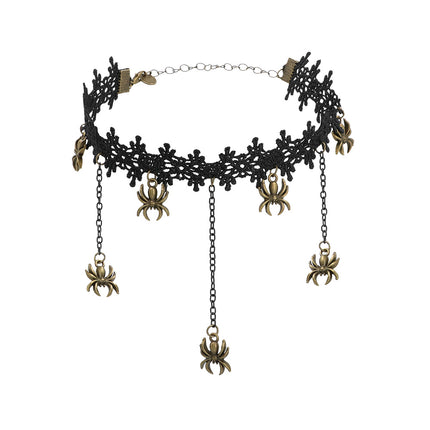 Halloween Halskette Choker Spinne