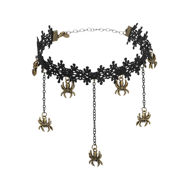 Halloween Halskette Choker Spinne