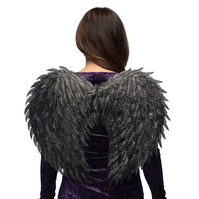 Halloween Flügel Schwarzer Engel 55cm