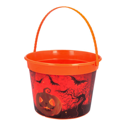 Halloween Eimer Orange Kürbis