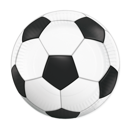 Voetbal Borden Zwart Wit Papier 23cm 8st