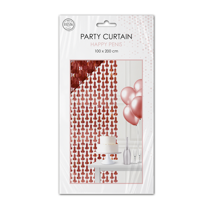 Penis-Türvorhang Rot 2 m