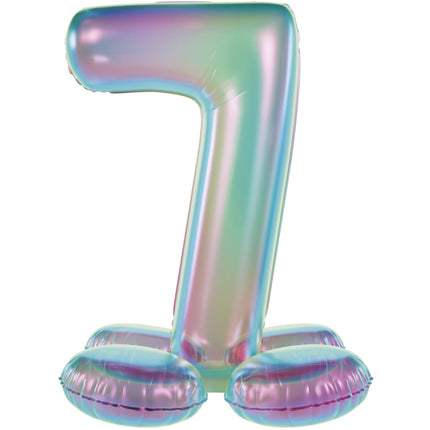 7 Jahre Figur Ballon Standard Holographisch Leer 72cm