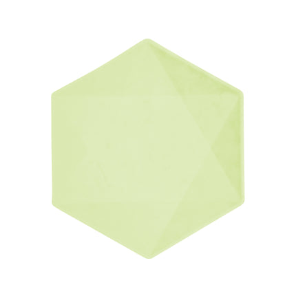 6 grüne Teller 20,8x18,1cm