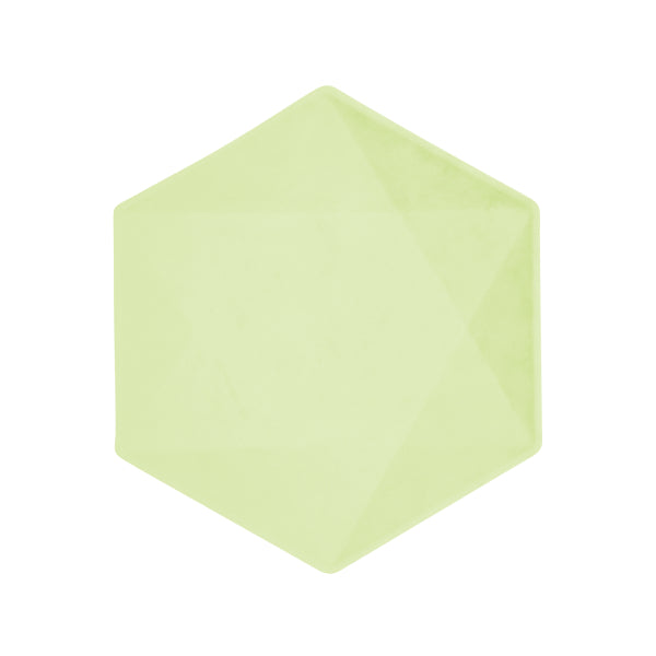 6 grüne Teller 20,8x18,1cm