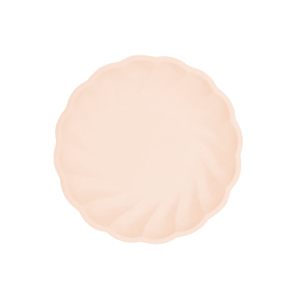 6 runde Teller, 18,8 cm, apricot