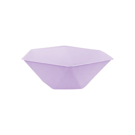 6 sechseckige Schalen 15,8 x 13,7 cm, lila