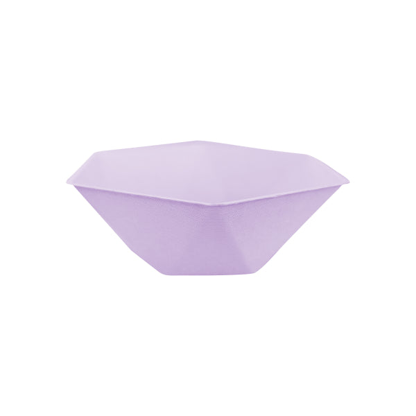 6 sechseckige Schalen 15,8 x 13,7 cm, lila