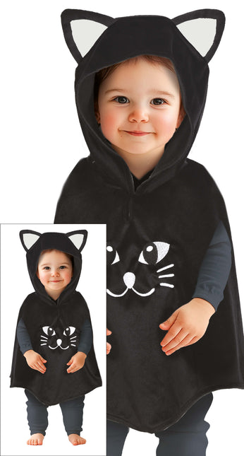 Halloween Poncho Baby Katze