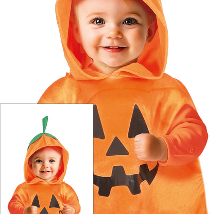 Halloween Poncho Baby Kürbis