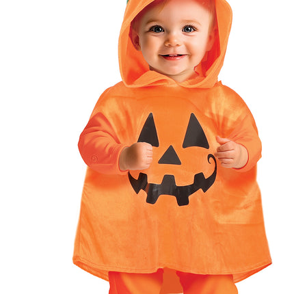 Halloween Poncho Baby Kürbis