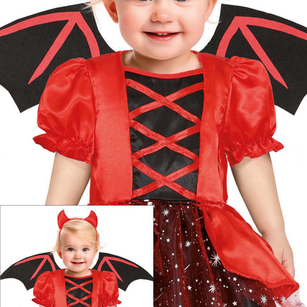 Halloween Kostüm Rot Schwarz Baby Teufel