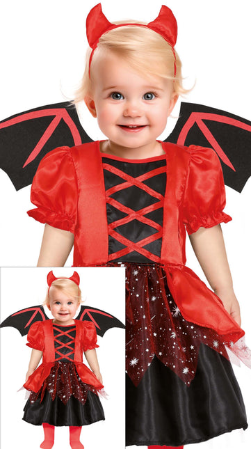 Halloween Kostüm Rot Schwarz Baby Teufel
