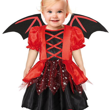 Halloween Kostüm Rot Schwarz Baby Teufel
