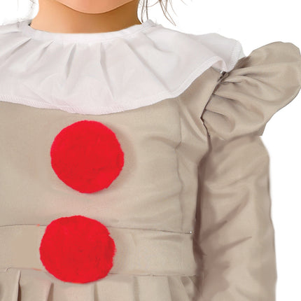 Halloween Kleid Mädchen Clown mit Kragen