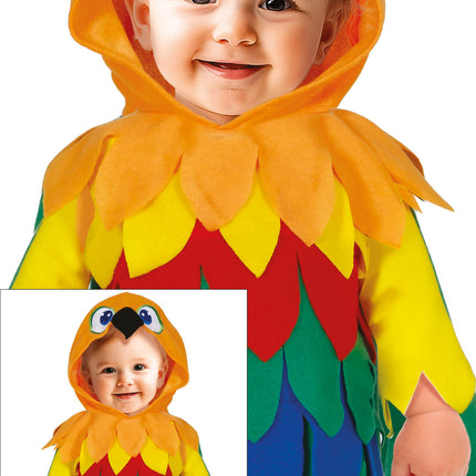 Papagei Kostüm Regenbogen Baby Strampler