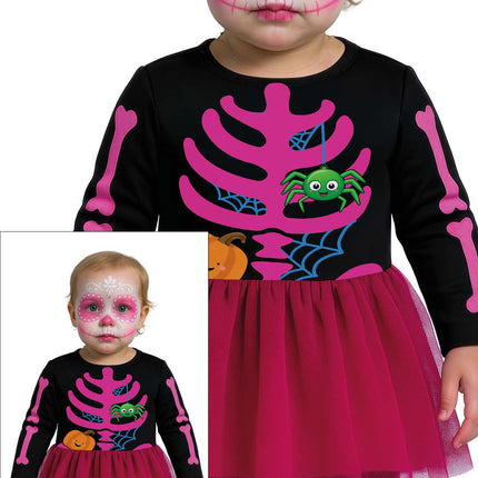 Halloween-Kostüm für Babys: Süßes Skelett