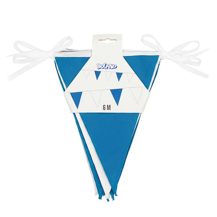 Fahnenkette aus Polyester, blau/weiß (26 x 18 cm) (6 m)