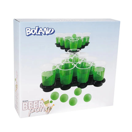 Beer-Pong-Deluxe-Set (20 Becher, 6 Bälle, 2 Tabletts)