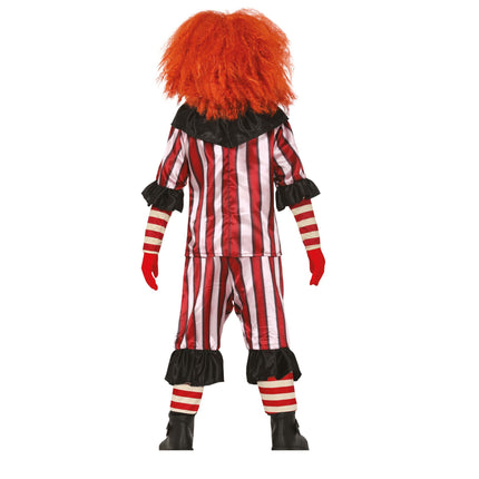 Halloween Kostüm Kind Clown Rot/Weiß